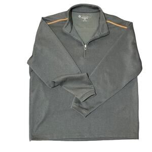 Pebble Beach Mens Performance Pullover Long Sleeve Shirt Active Top Medium Gray